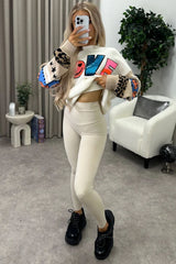 Beige High Waisted Seamless Sculpting Gym Leggings