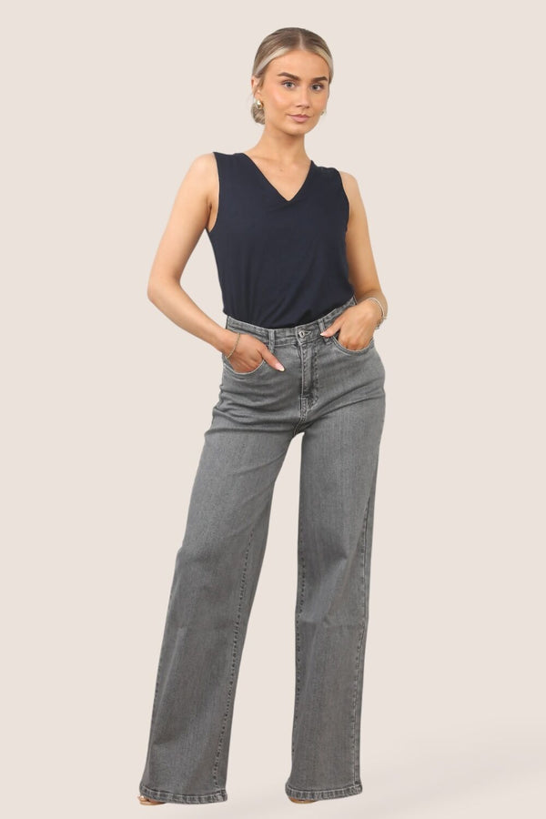 Grey Washed 90s Baggy Jeans 