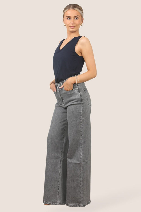 Grey Washed 90s Baggy Jeans 