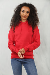Red Oversized Pullover Hoodie