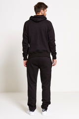 Black Basic Pullover Hood Tracksuit