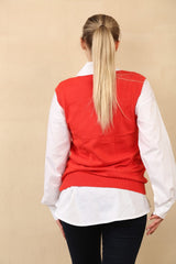 Red Montana Christmas Knitted Vest
