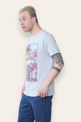 Mens Grey Los Angeles South Cali Printed T-Shirt