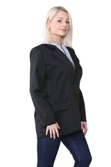 Black Oversized Double Breasted Casual Blazer