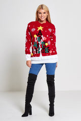 Plus Size Red A Very Merry Christmas Jumper 