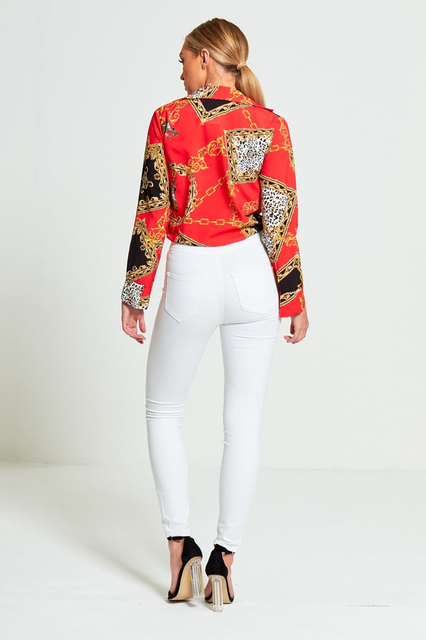 White Disco Skinny Jean