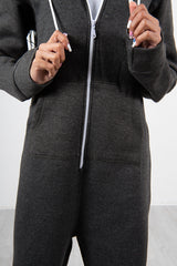 Dark Grey Plain Onesie