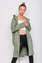 Khaki Sequin Rock And Roll Hooded Cardigan