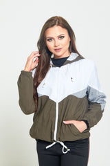 Khaki Sports Shell Bomber Jacket