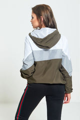 Khaki Sports Shell Bomber Jacket