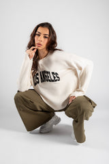 Cream Graphic Los Angeles Knitwear Jumper