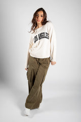 Cream Graphic Los Angeles Knitwear Jumper