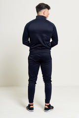 Mens Blue, Navy and White Collared Tracksuit