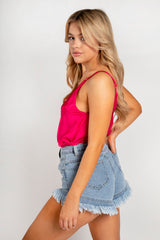 Light Denim Extreme Distressed High Waisted Shorts 