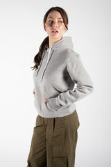 Light Grey Pocket Detail Hoodie