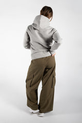 Light Grey Pocket Detail Hoodie