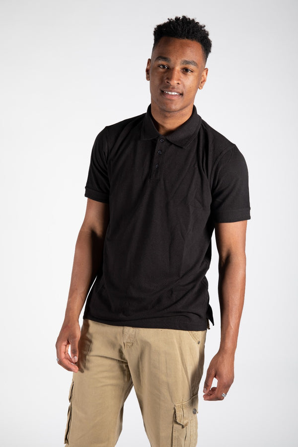 Mens Black Half Sleeve Polo T -Shirt
