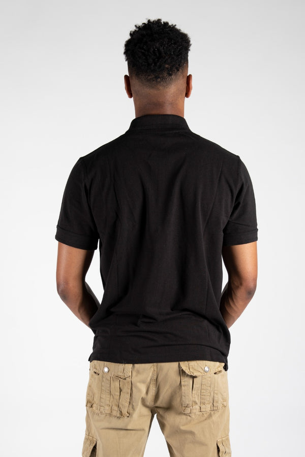 Mens Black Half Sleeve Polo T -Shirt