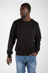 Mens Black Oversized Crew Neck Sweatshirt