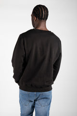 Mens Black Oversized Crew Neck Sweatshirt