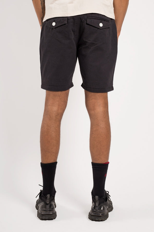 Mens Black Slim Fit Chino Shorts