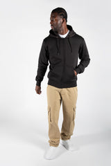 Mens Black Zip Up Hoodie
