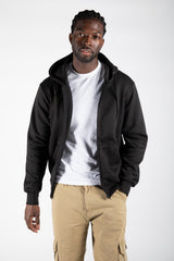 Mens Black Zip Up Hoodie