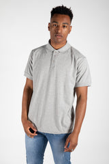 Mens Grey Half Sleeve Polo T -Shirt