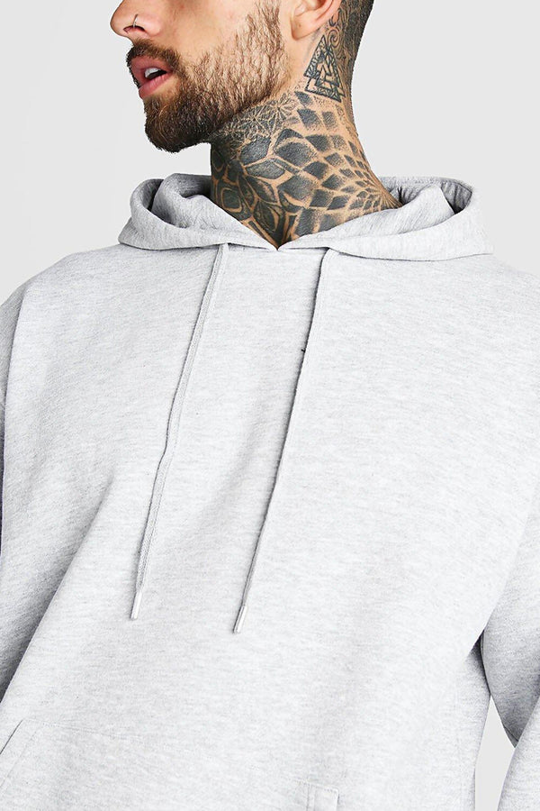 Mens Grey Oversized Hoodie