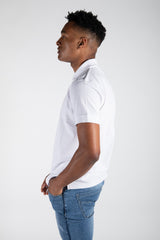 Mens White Half Sleeve Polo T -Shirt