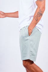Mens Mint Green Jersey Sweat Shorts
