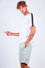 Mens Mint Green Jersey Sweat Shorts
