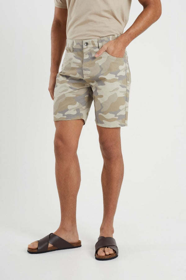Mens Stone Camo Desert Brush Cargo Short