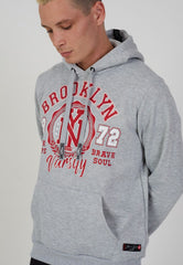 Mens Grey Sandbrook Brooklyn NY Pullover Hoodie