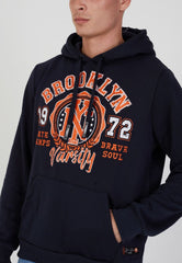 Mens Navy Sandbrook Brooklyn NY Pullover Hoodie