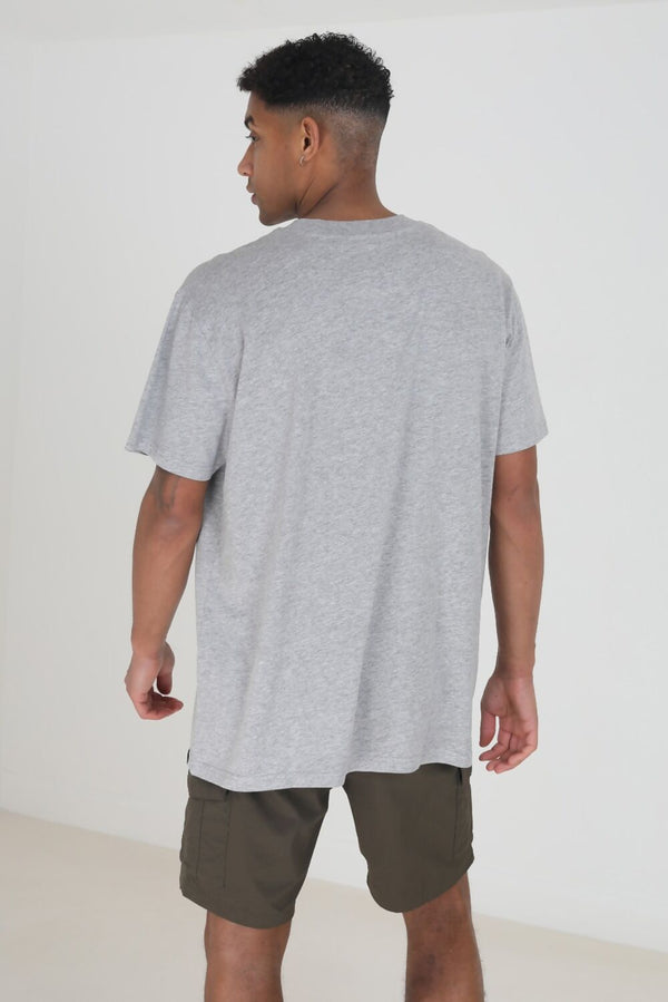 Mens Grey Oversized Round Neck Las Vegas Nevada T-shirt