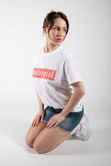 White "Baby Girl" Oversized Tee