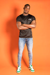 Mens Black JYO Logo Print T-Shirt