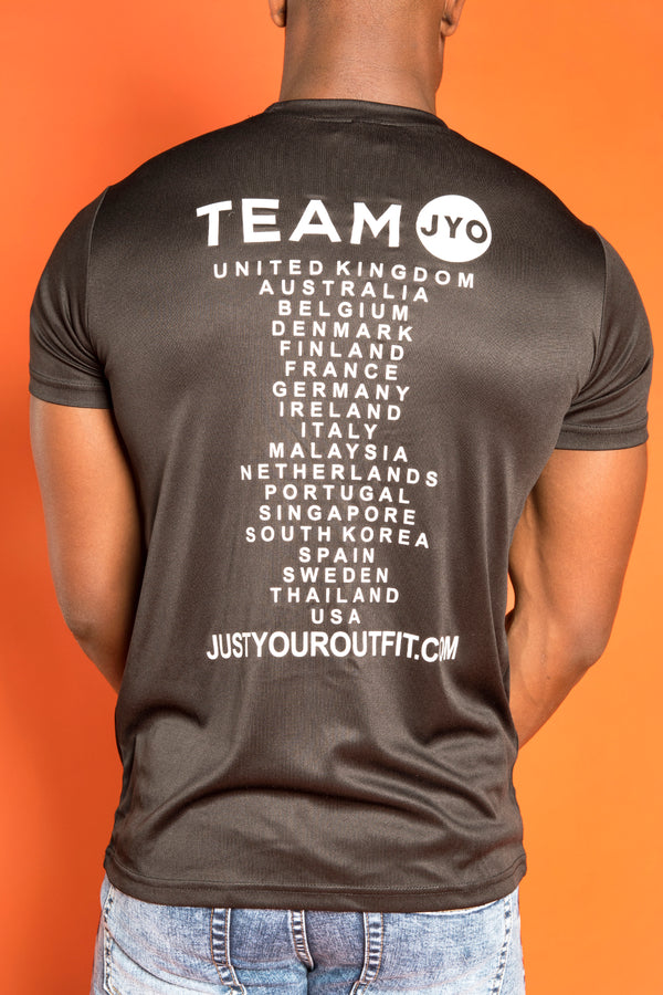 Mens Black JYO Logo Print T-Shirt
