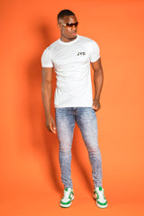 Mens White JYO Logo Print T-Shirt