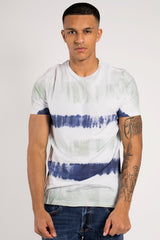 Mens Green Tie Dye Oversized T-Shirt