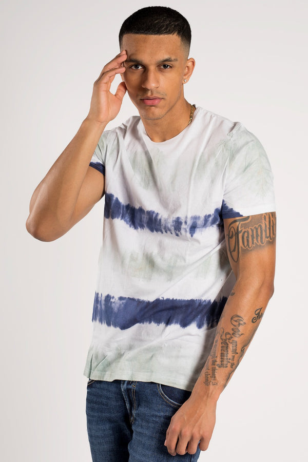 Mens Green Tie Dye Oversized T-Shirt