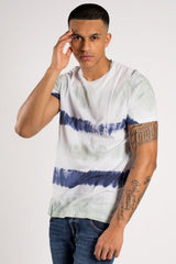 Mens Green Tie Dye Oversized T-Shirt