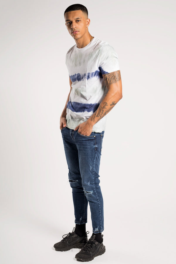 Mens Green Tie Dye Oversized T-Shirt