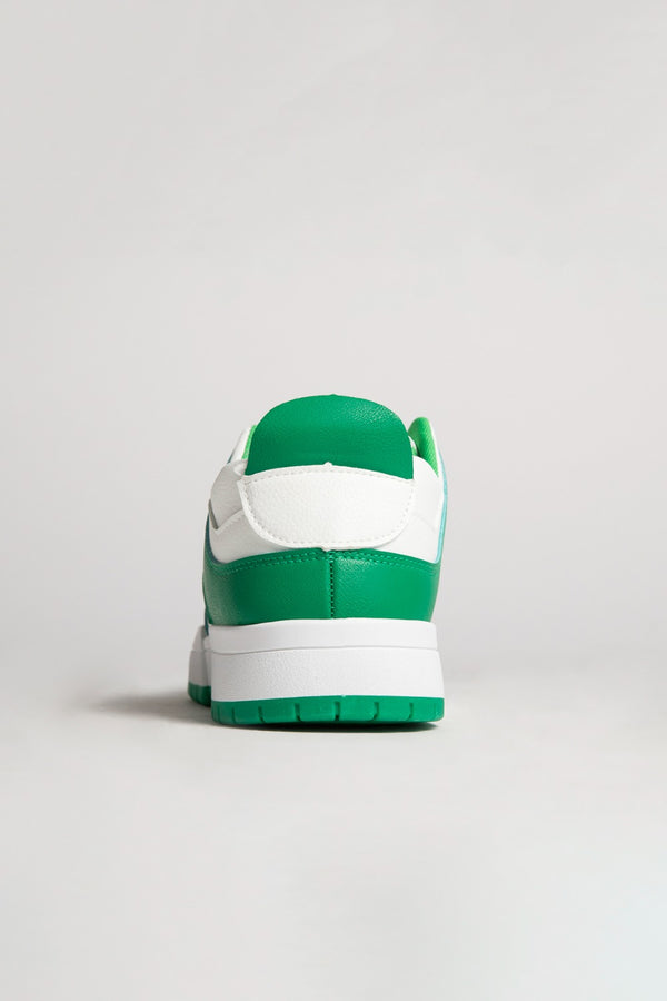 Mens Green Colour Block Chunky Trainers