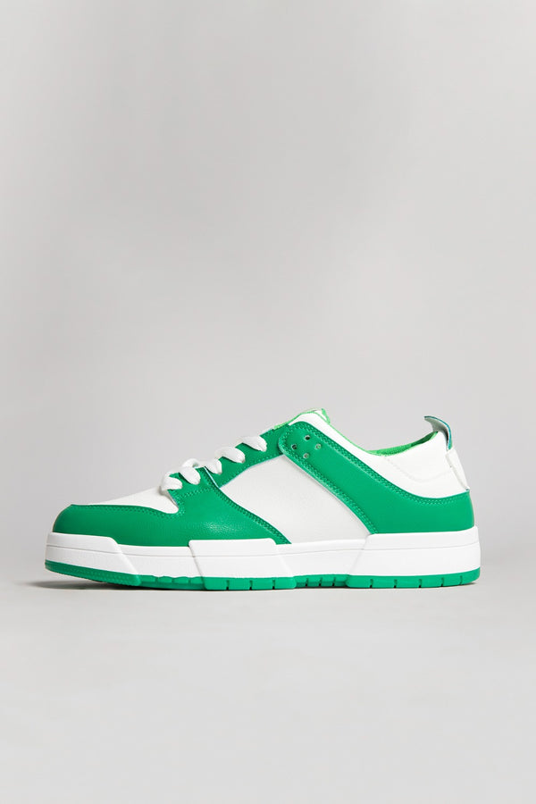 Mens Green Colour Block Chunky Trainers
