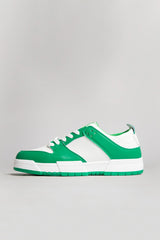 Mens Green Colour Block Chunky Trainers