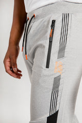 Mens Grey And Black Striped Tracksuit