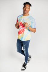 Mens Multi Tie Dye Radiance T-Shirt