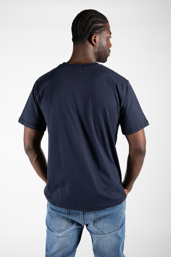 Mens Navy Basic Crew Neck T-Shirt